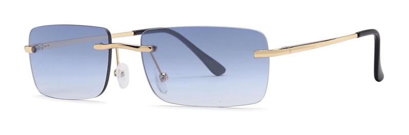 WC7934 - Rectangular Rimless Sunglasses